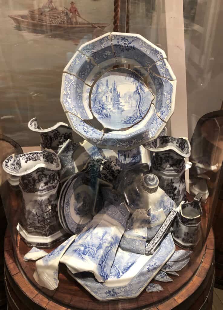 broken fine china from Steamboat Arabia