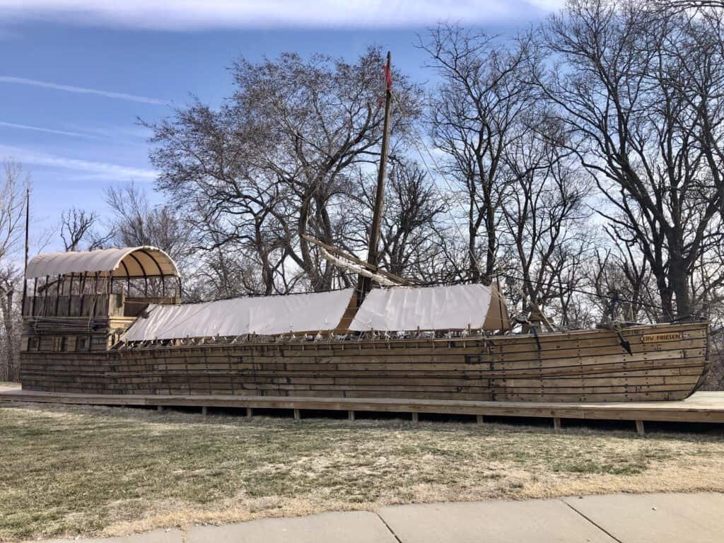 replica of Lewis & Clark boat