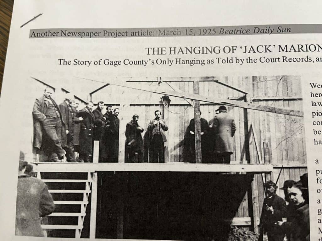 photo of Jackson Marion before his hanging 