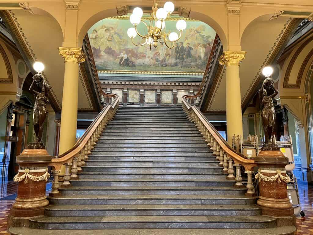 staircase in the Iowa State Capitol