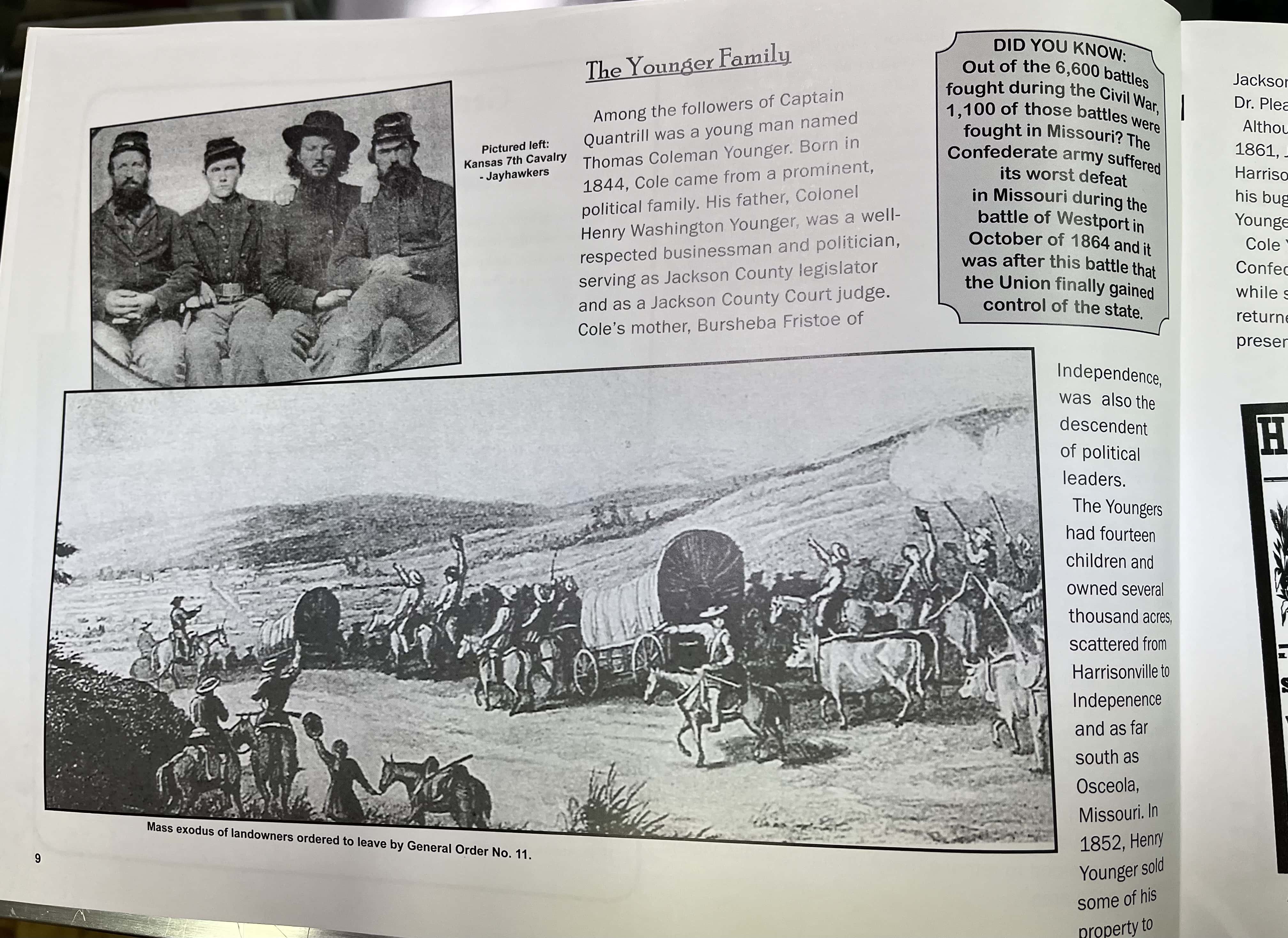 page in a book about the history of Lee's Summit, MO
