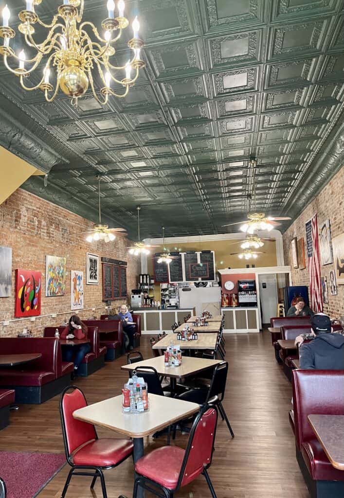 interior of Huey's on the Square in Liberty Missouri
