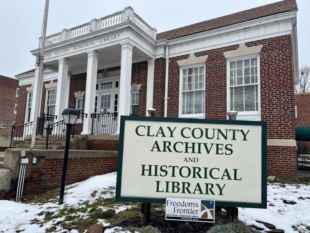 exterior of the Clay County Archives in Liberty MO