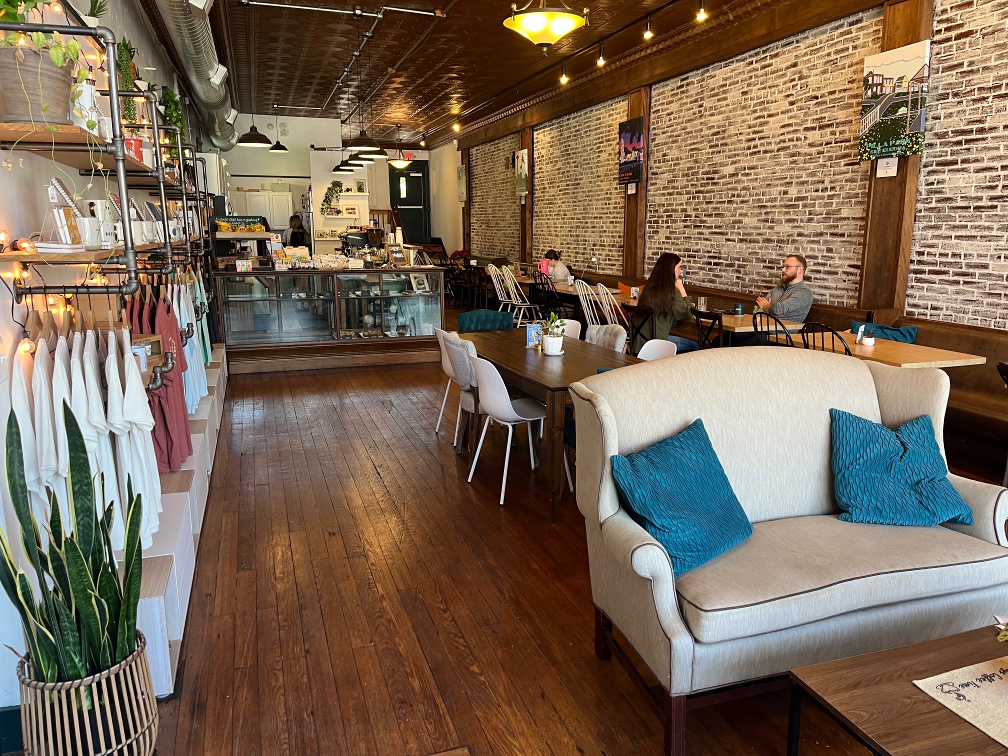 interior of Zeb's Coffeehouse in Eudora Kansas