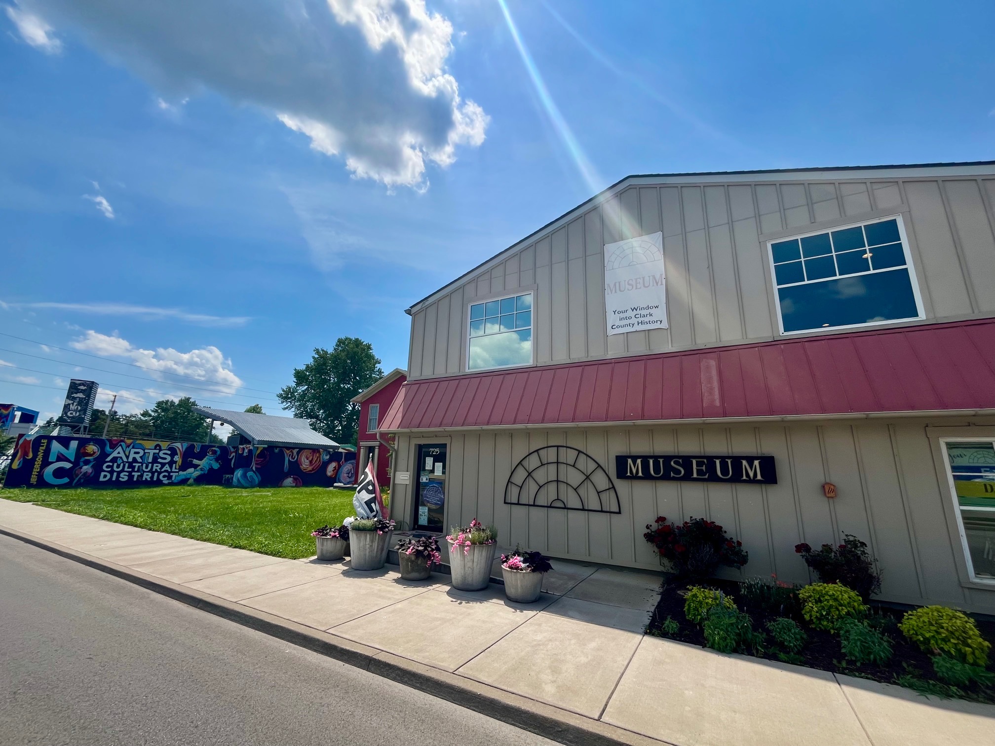 exterior of Clark County Museum in Jeffersonville Indiana